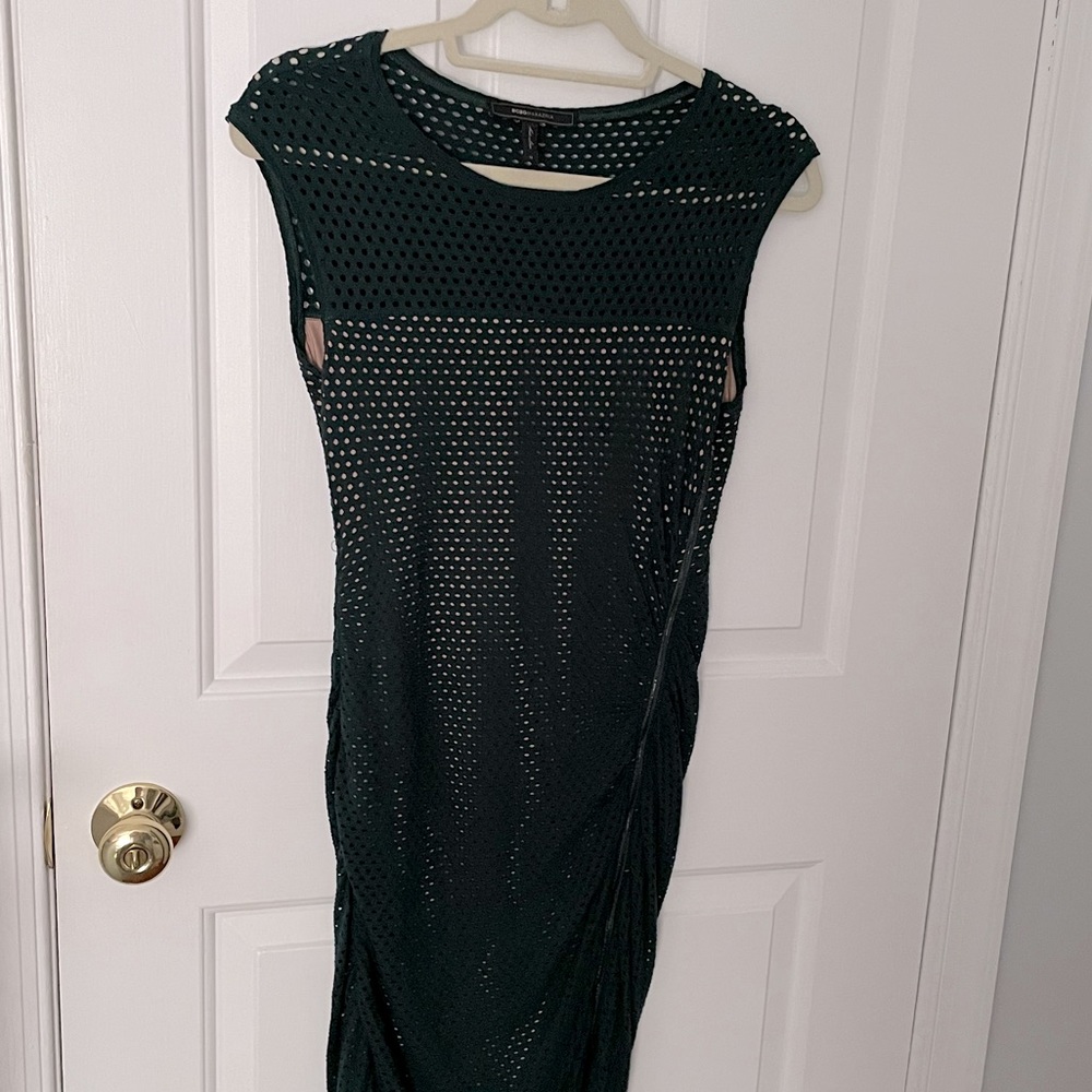 Gorgeous BCBG Illusion Emerald Green Dress
